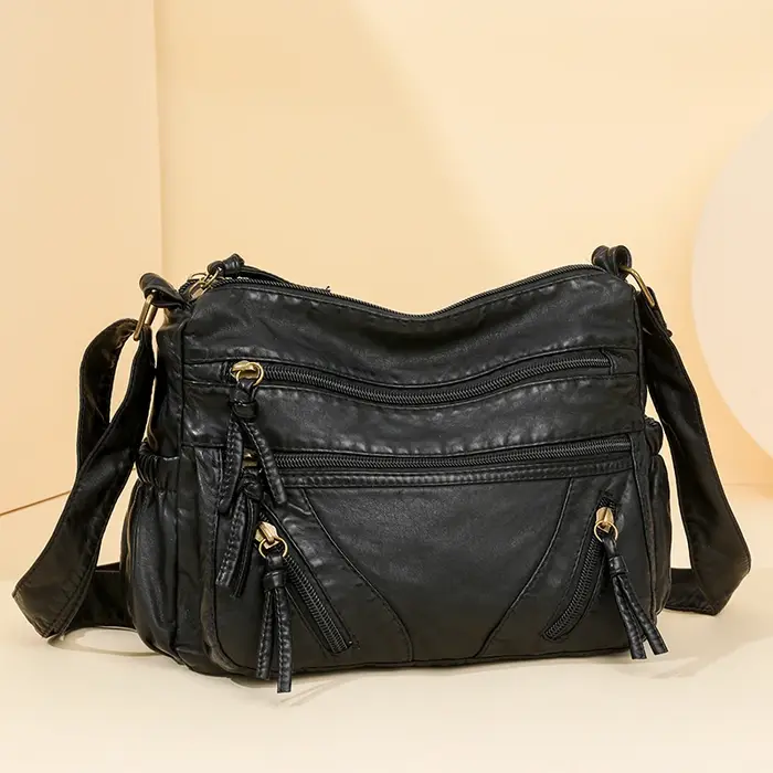 Sac à main vintage décontracté en cuir PU pour femme, sac à bandoulière populaire, sac messager, gra