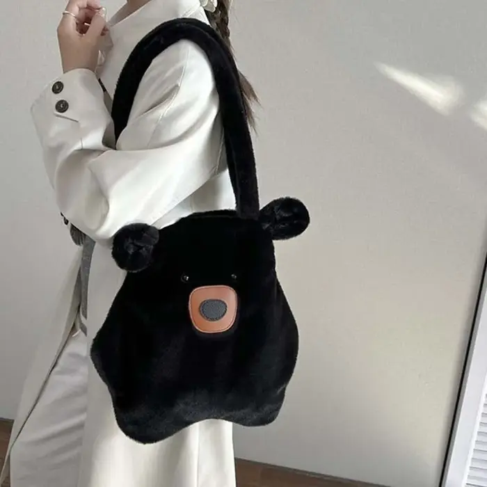 Sac à main Capybara doux et mignon en polyester couleur unie