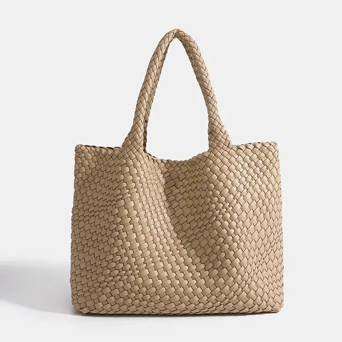 Sac fourre-tout tissé pour femmes, sac à main souple pliable à poignée supérieure, sac Hobo à la mod