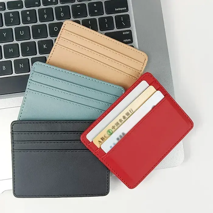 Porte-carte d'identité en cuir Pu