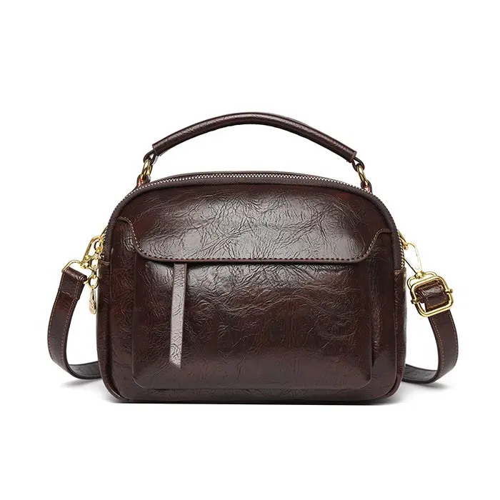 Vintage huile cire dames femmes épaule sacs à bandoulière de haute qualité femme Sac fourre-tout concepteur plusieurs