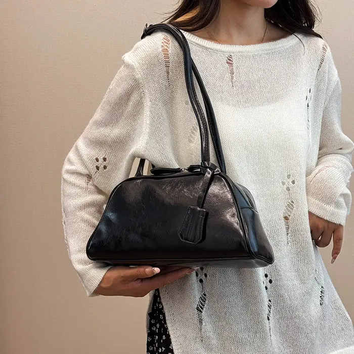 Sac à bandoulière en cuir Pu rouge pour femmes