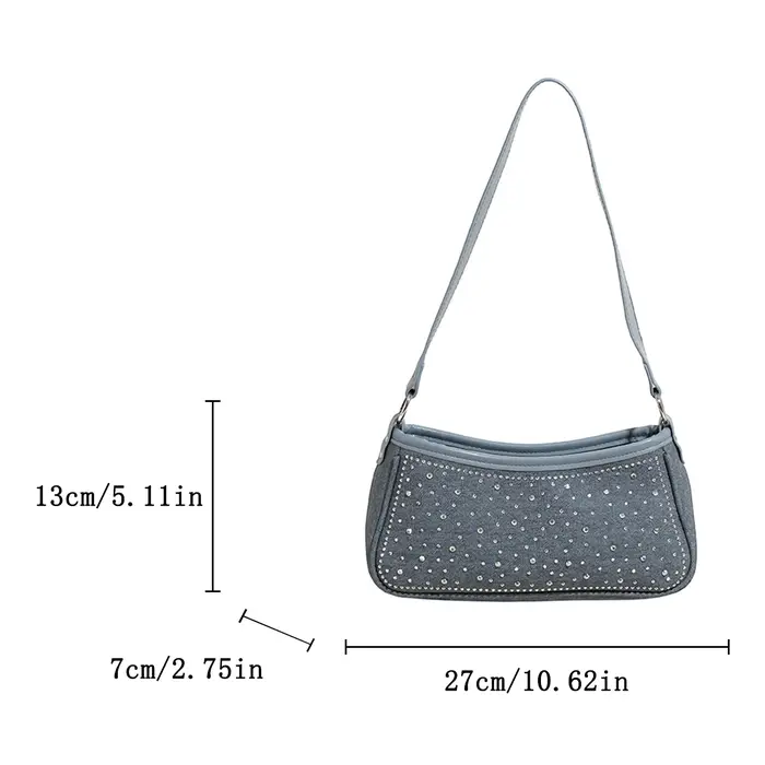 Sac à bandoulière Vintage en Denim pour femmes