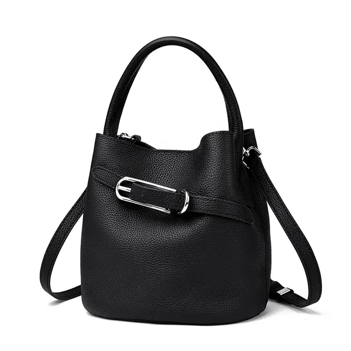 Sac à main pour femme en cuir véritable de haute qualité, sac de luxe, sacs fourre-tout, sac seau, p