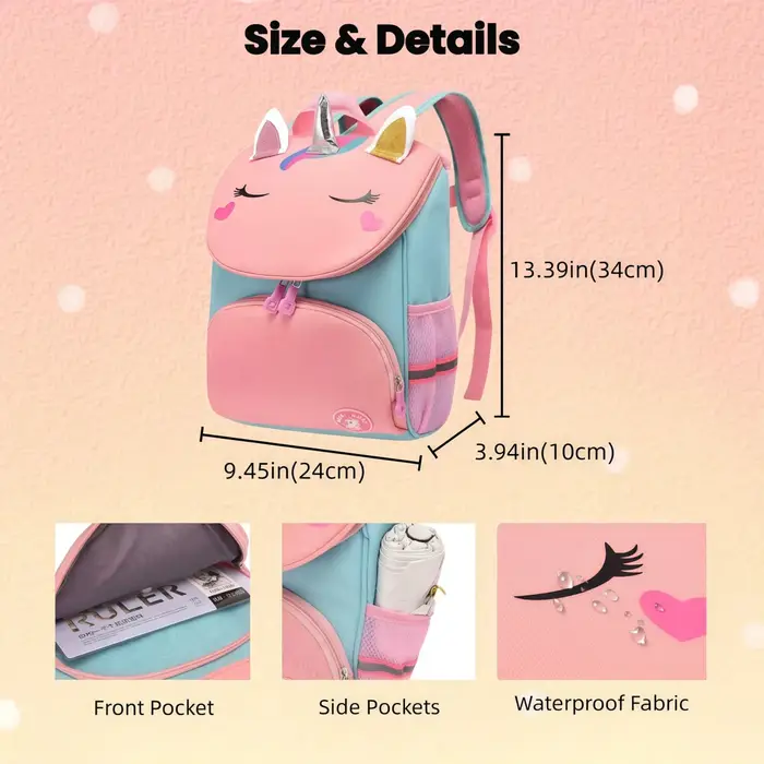 Sac à dos licorne personnalisé pour filles