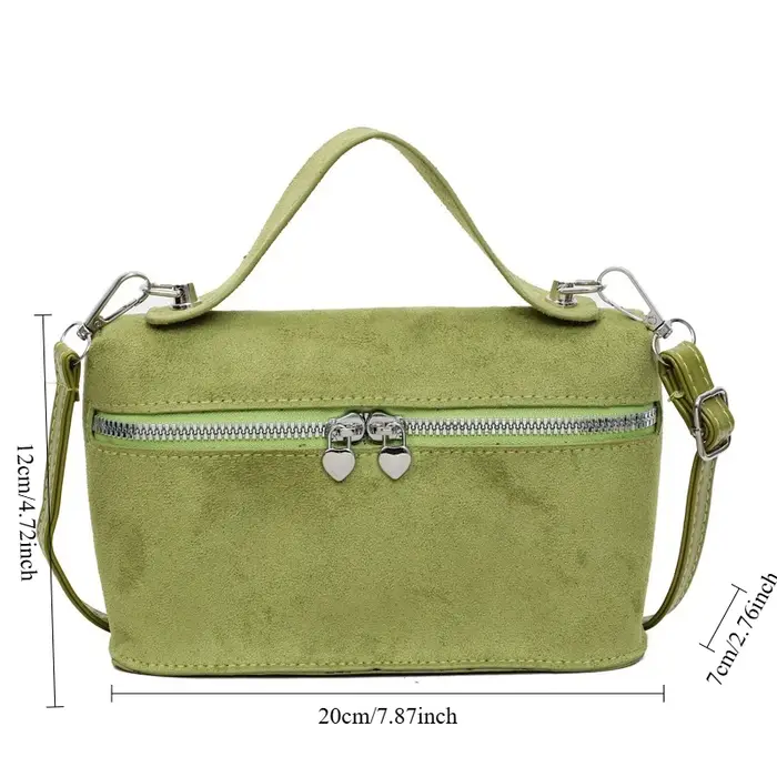 Sac à bandoulière polyvalent en daim de luxe pour femmes