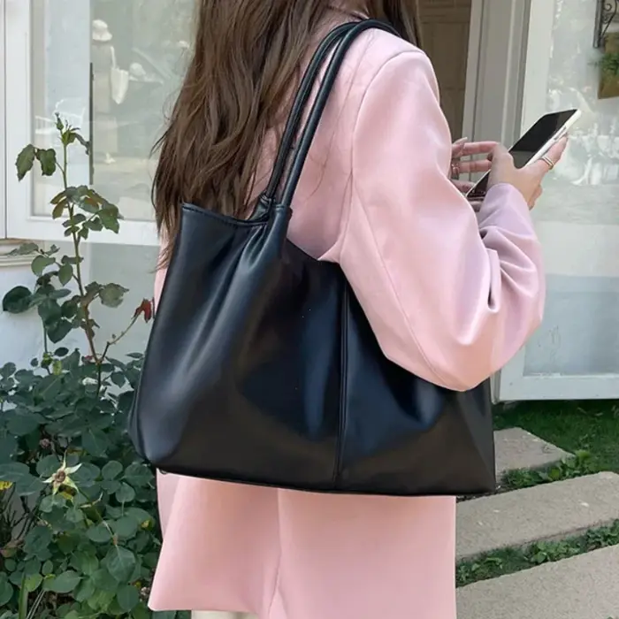 Sac à bandoulière blanc Simple en cuir PU pour femmes