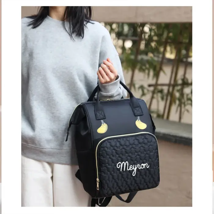Sac de Rangement Brodé Personnalisé pour Maman et Bébé