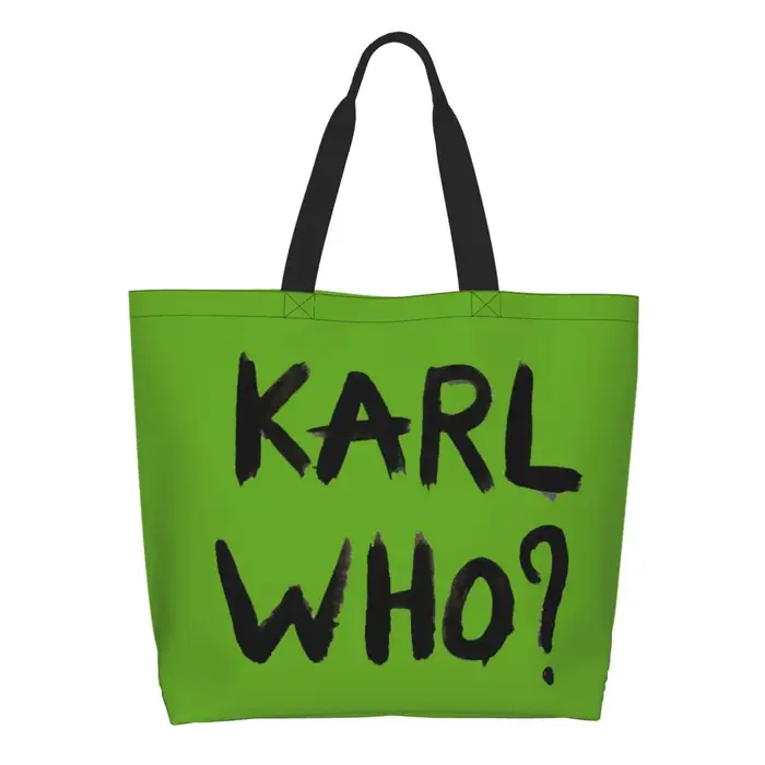Sacs fourre-tout de Shopping personnalisés avec Slogan Kawaii Karl Who