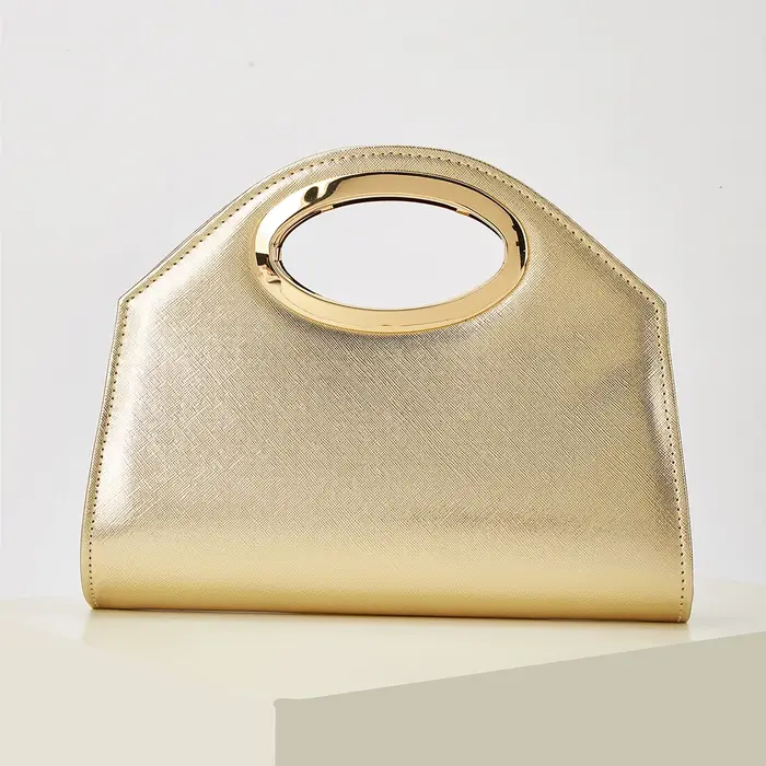 Sac de soirée pour femme, couleur or, noble, élégant, luxueux, sac à main en cuir synthétique PU, pe