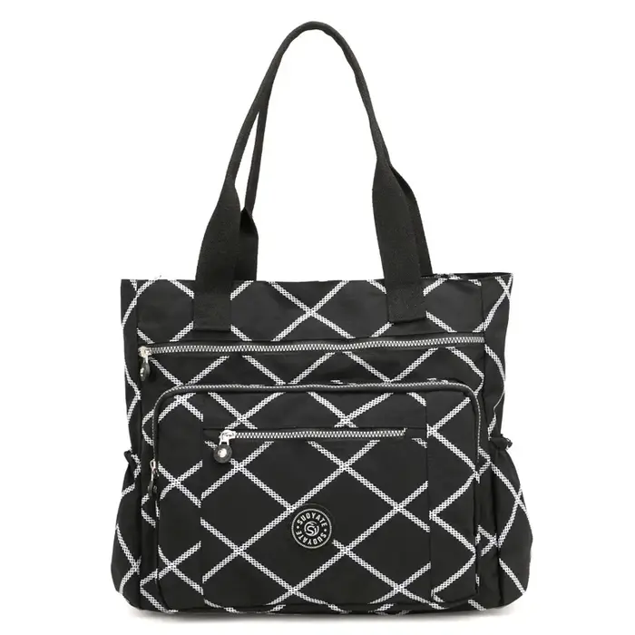 Sac à bandoulière en toile et nylon grande capacité pour femme, sac décontracté d'extérieur, sac fou