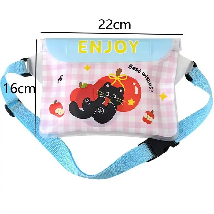 Grand sac de rangement étanche transparent pour la natation estivale, sac banane étanche pour la plongée et la randonnée aquatique