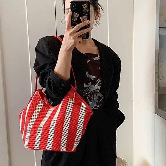 Sac fourre-tout d'été à carreaux pour femme