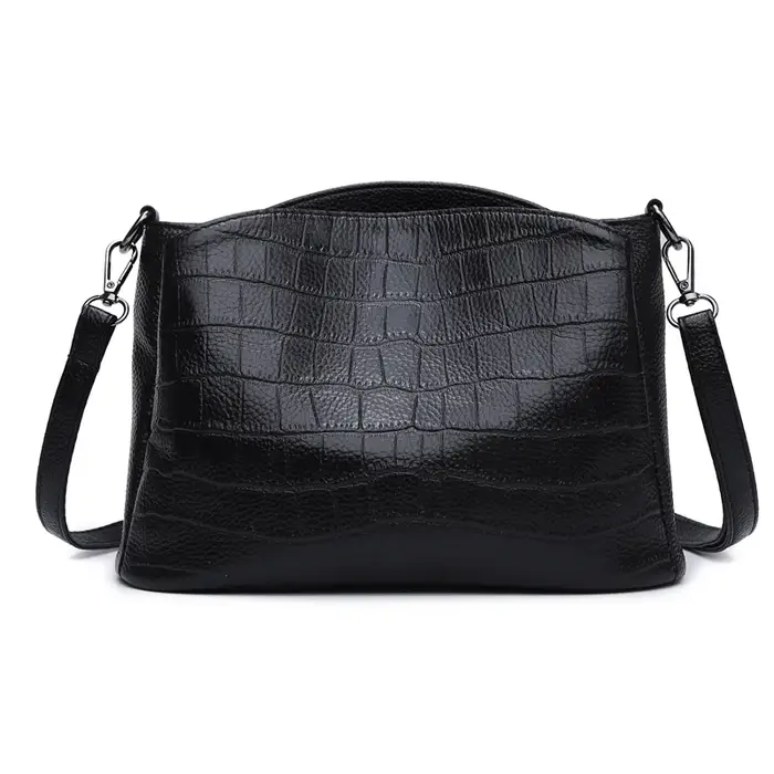 Sac fourre-tout en cuir véritable solide pour femme, sac messager initié, sac à main 3 couches, desi