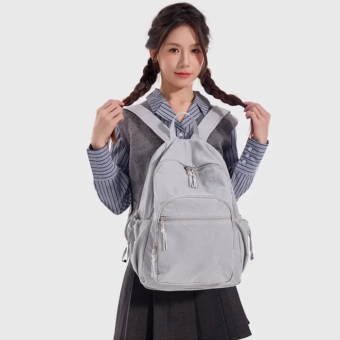 Fouvor Sac à dos pour femme 2025 Nouveau style minimaliste décontracté tissu Oxford grande capacité pour sports de plein air sac à dos de voyage 3059-03
