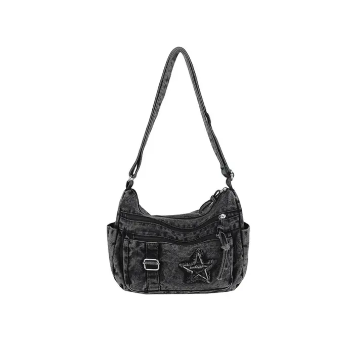 Sac à bandoulière en jean durable avec sangle réglable