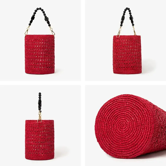 BEAUTODAY – sacs seau en raphia pour femmes