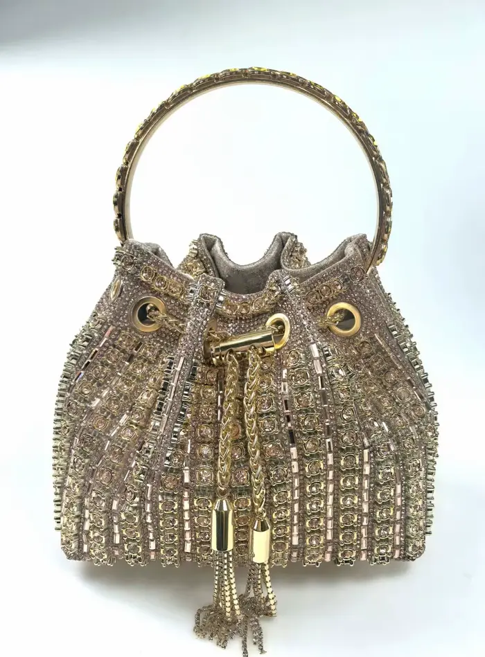 Sac seau en cristal brillant diamant pour femmes