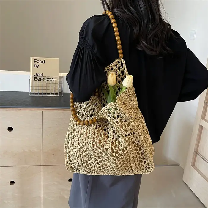 Sac à Main en Paille de Style Bohème