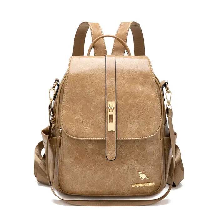 Sac à dos de voyage vintage en cuir souple pour femmes