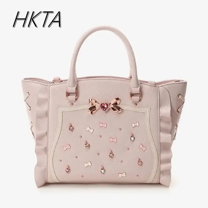 Sac à main Lolita à volants pour femme, sac à main Gem, nœud doux, sac messager initié, nouvelle collection, automne et hiver