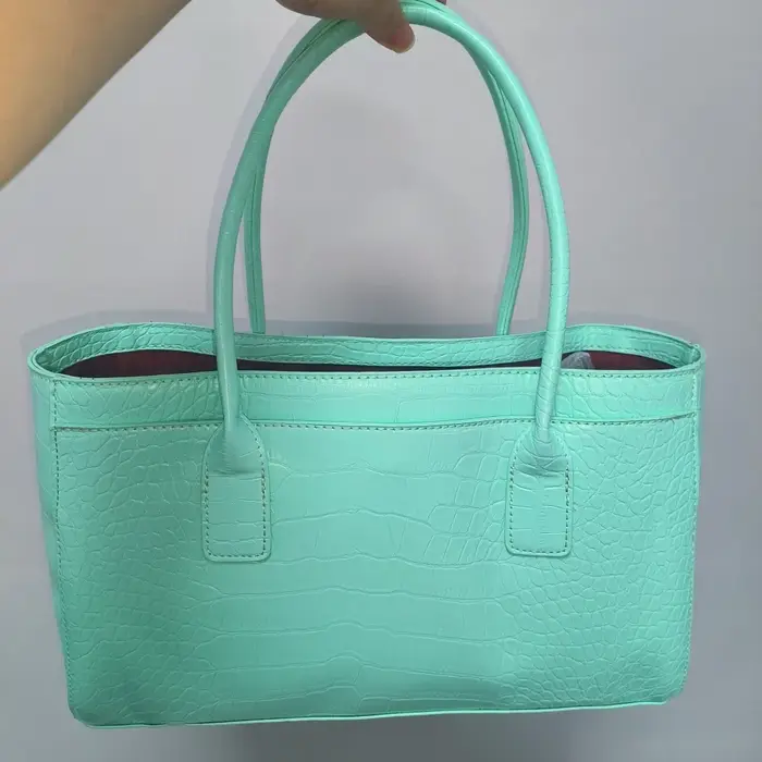 Sac à main à poignée supérieure en cuir gaufré effet crocodile