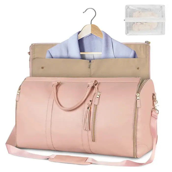 Grand sac de voyage en cuir PU pliable pour femme, sac à main pour vêtements, affaires, 1 pièce