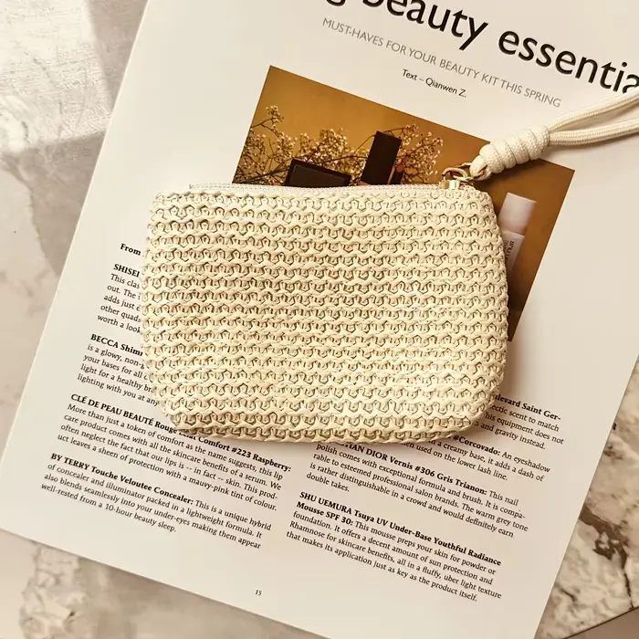 Mini sac à main en paille tressée pour l'été