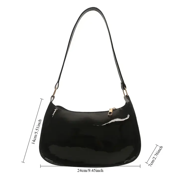 Sac à main en cuir verni pour femmes