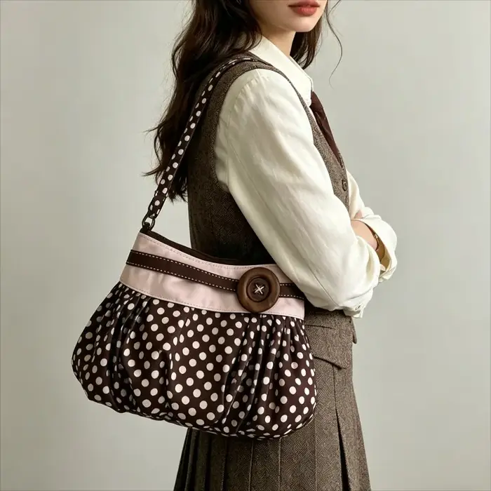 Sacs messagers tendance pour femmes 2026 Nouvelle collection Sac à main vintage à pois