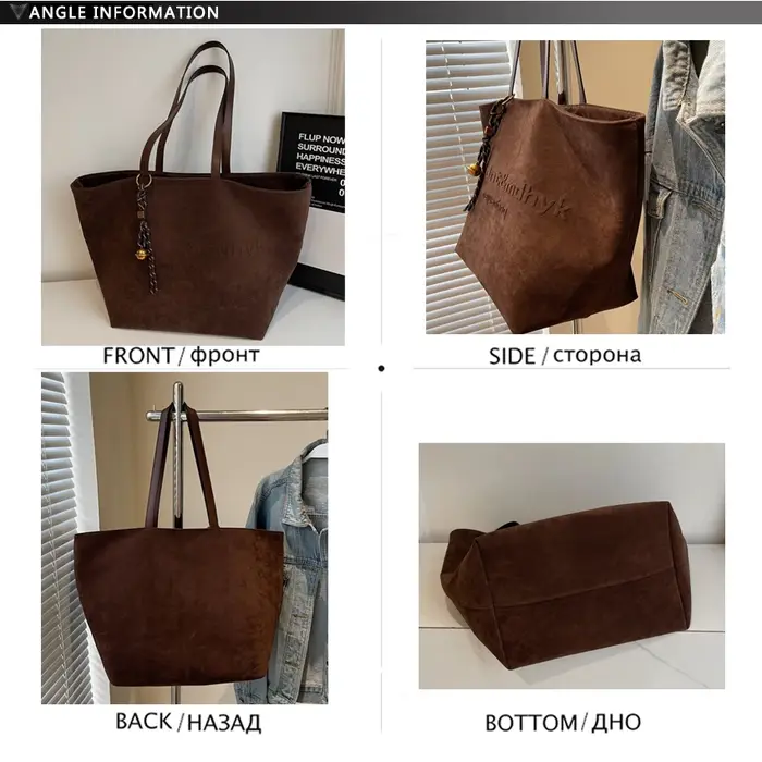 Sac fourre-tout en daim pour femmes