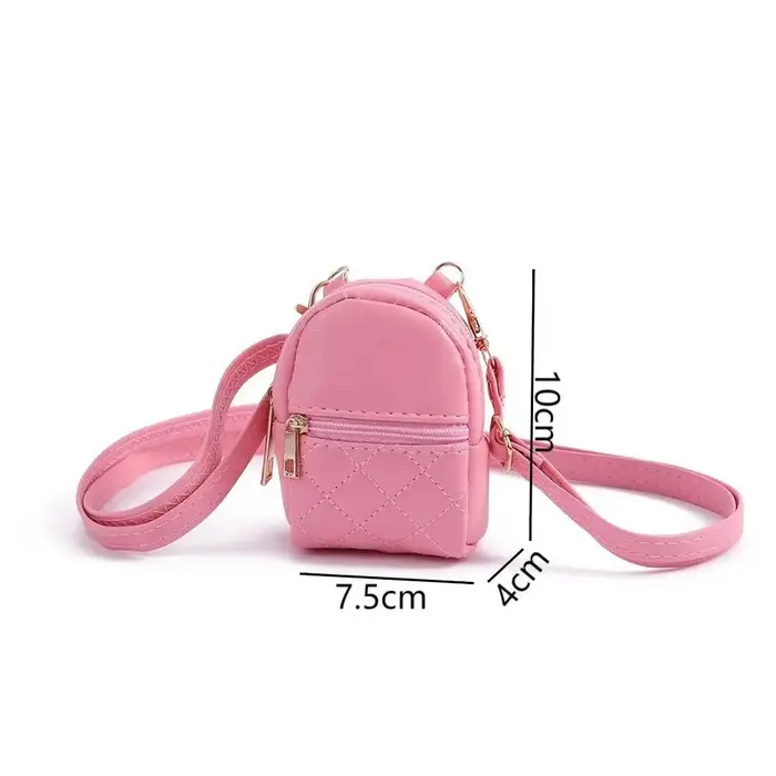 Nouveau Mini porte-monnaie en cuir PU couleur unie sac à bandoulière Portable léger sac de maquillage casque