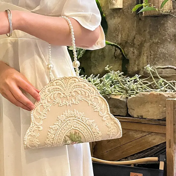 Sac à main Vintage en dentelle irrégulière pour femmes