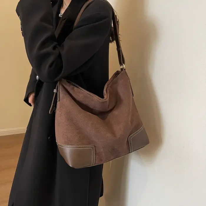 Sac fourre-tout Vintage en daim pour femmes