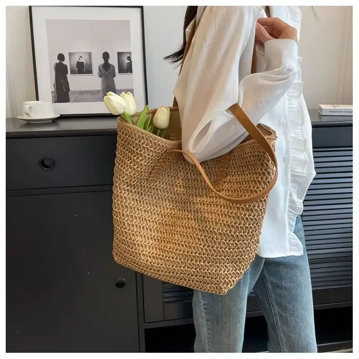 Sac à bandoulière tissé à la main pour femme