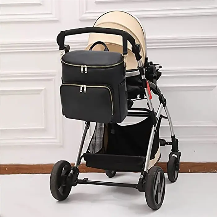 Sac à dos à langer en cuir pour femme