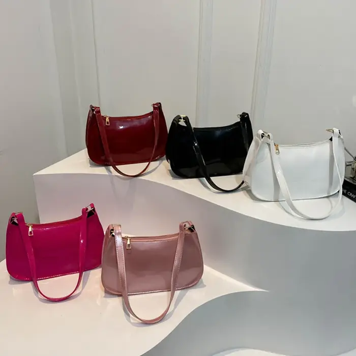 Sac sous les bras rétro en cuir PU pour femmes