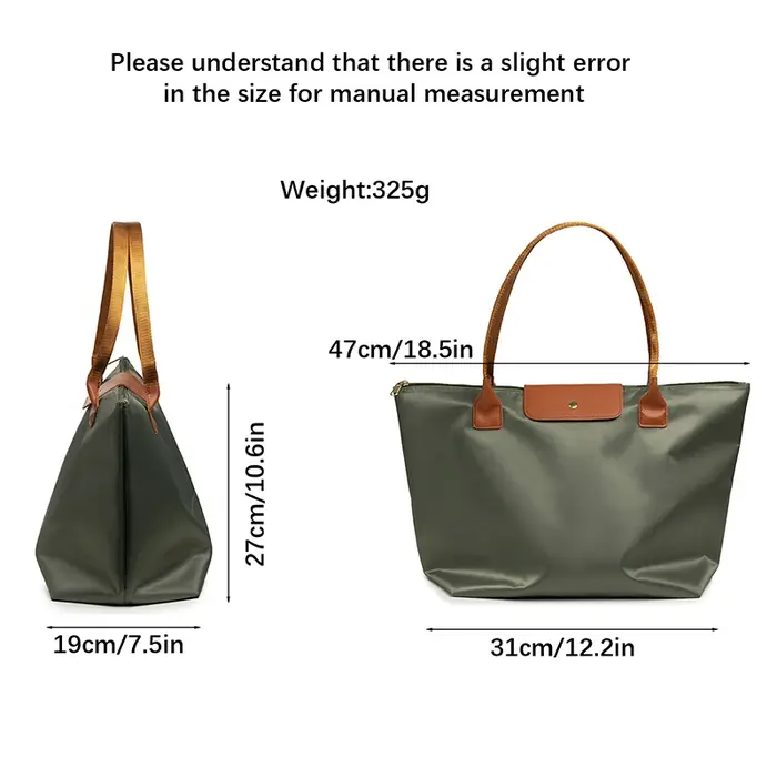 Sac fourre-tout Oxford avec accents en cuir