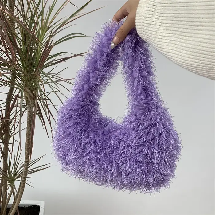 Sac à Main en Fausse Fourrure pour Femme