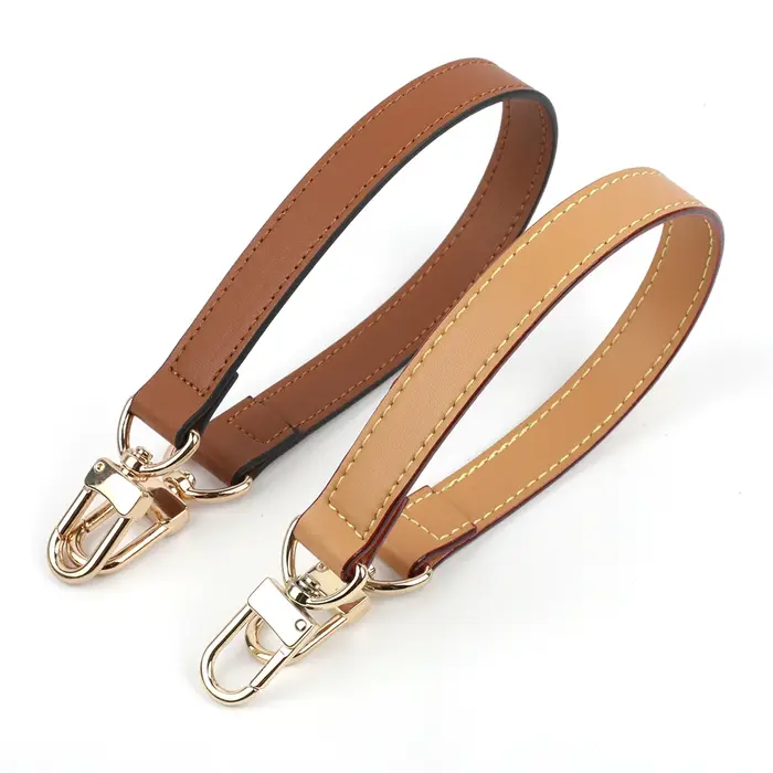 Sangle d'épaule courte de luxe en cuir véritable
