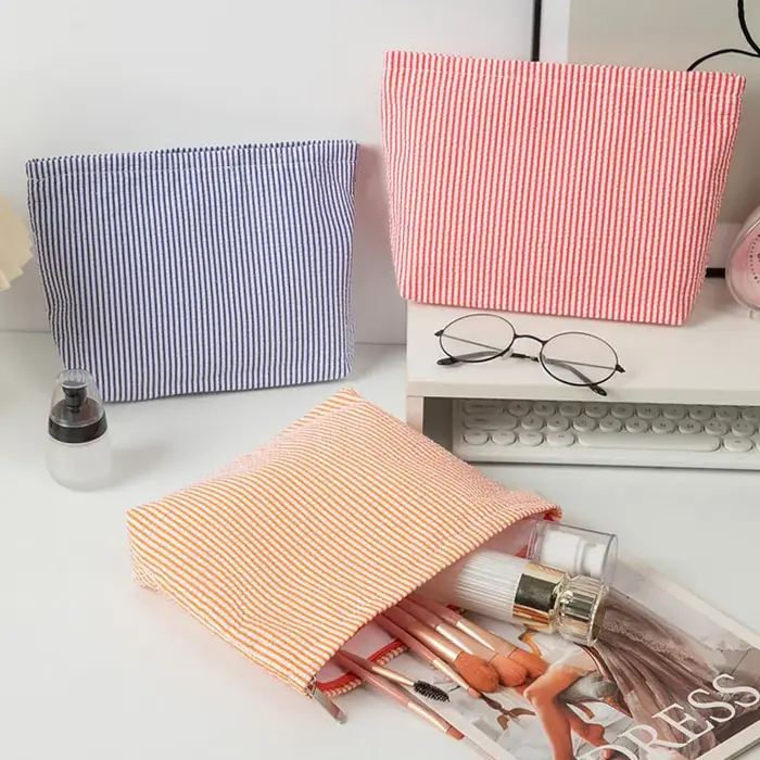 Trousse de Maquillage en Gaze Bulle pour Femme