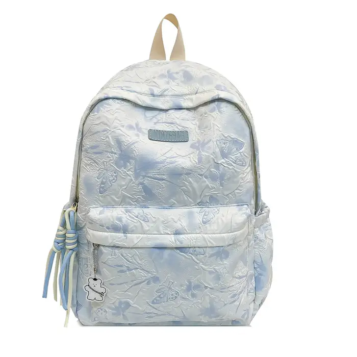 Mode décontracté doux polyvalent sac à dos pour les filles étudiants Niche grande capacité en plein air Double sacs à