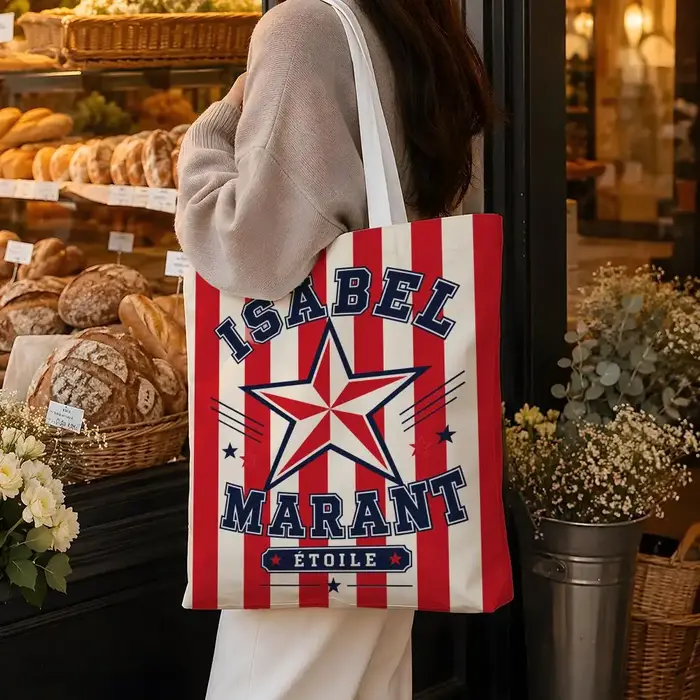 Sacs de rangement Isabel Marant Étoile, sac fourre-tout en toile, grande capacité, réutilisable, sac à bandoulière pour le shopping, les voyages et la plage