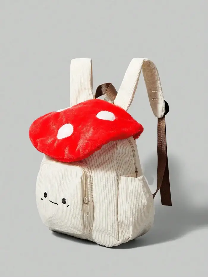 Sac à dos en velours côtelé mignon et tendance