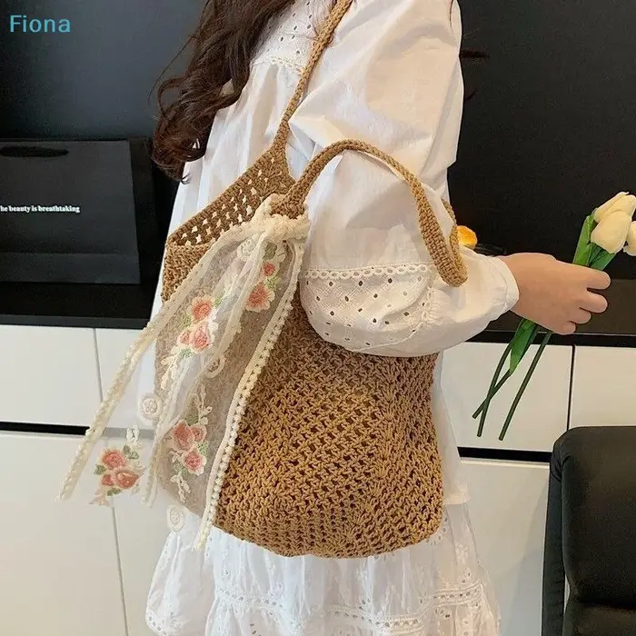 ✔ Sac tissé grande capacité pour femme