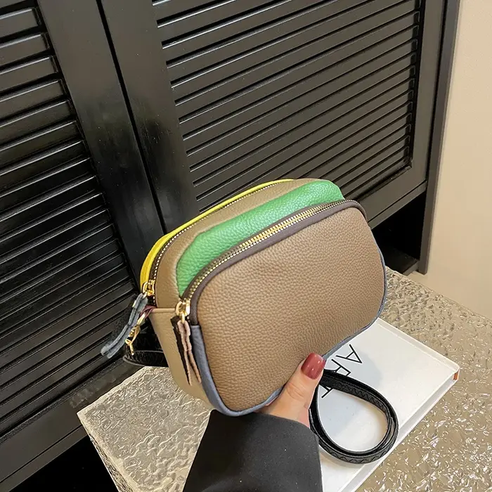 Sac à bandoulière 100% cuir véritable pour femme