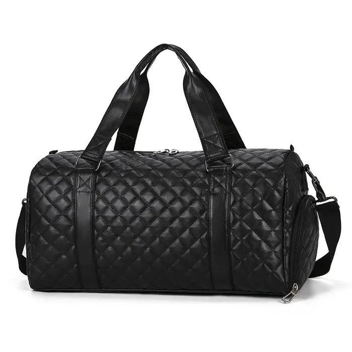 Sac à main en cuir PU pour femme, sac fourre-tout de sport, sacs de fitness, sac à bandoulière de voyage, chaussures de sport initiées, poche de week-end