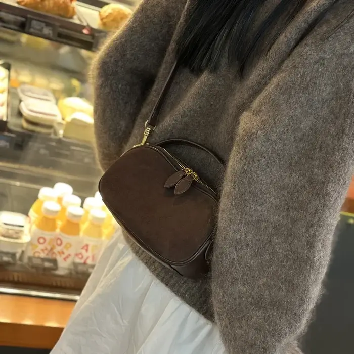 Sac à bandoulière en cuir véritable de vache pour femmes