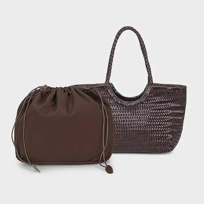 Sac tissé en cuir français