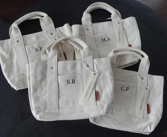 Mini sac fourre-tout bateau en toile personnalisé